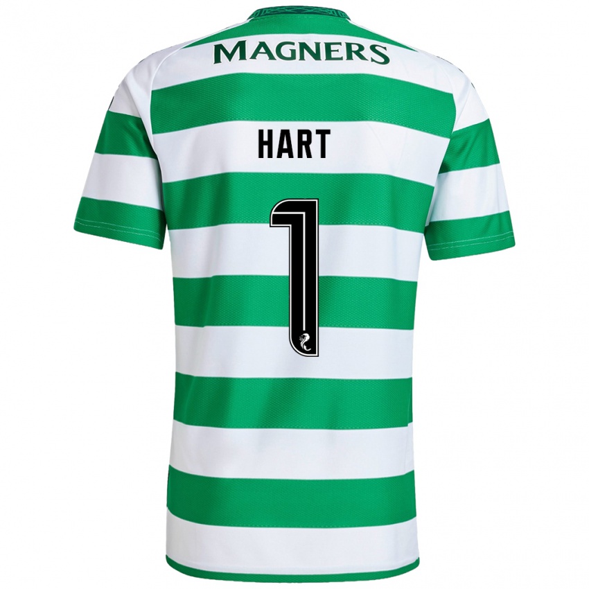 Uomo Maglia Joe Hart #1 Verde Bianco Kit Gara Home 2024/25 Maglietta