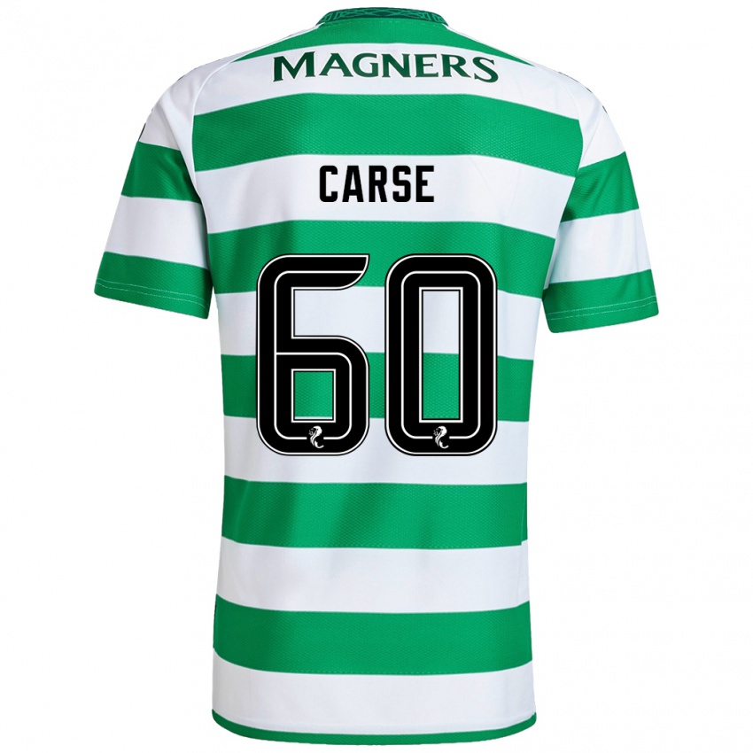 Uomo Maglia Mackenzie Carse #60 Verde Bianco Kit Gara Home 2024/25 Maglietta