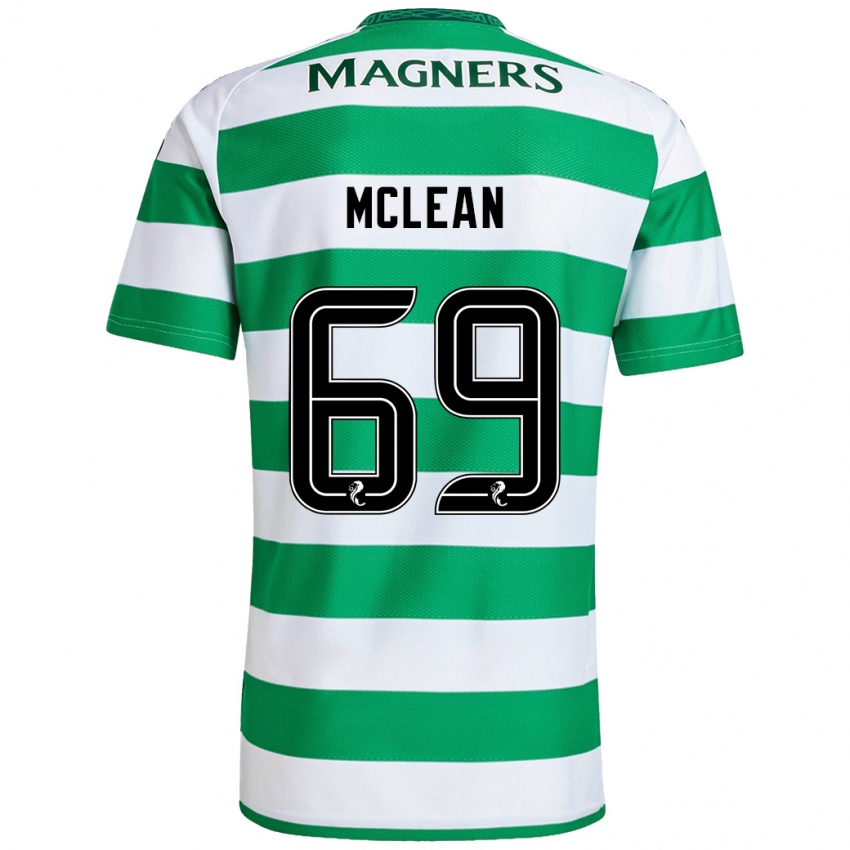 Uomo Maglia Kai Mclean #69 Verde Bianco Kit Gara Home 2024/25 Maglietta