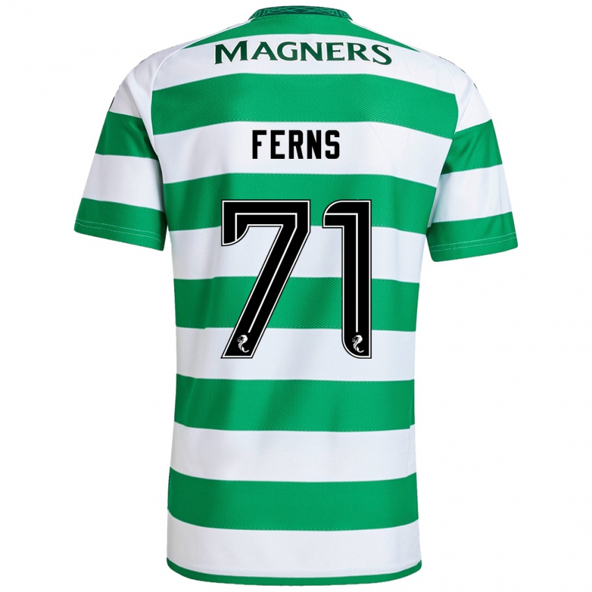 Uomo Maglia Abbie Ferns #71 Verde Bianco Kit Gara Home 2024/25 Maglietta