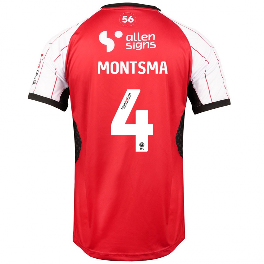 Uomo Maglia Lewis Montsma #4 Bianco Kit Gara Home 2024/25 Maglietta