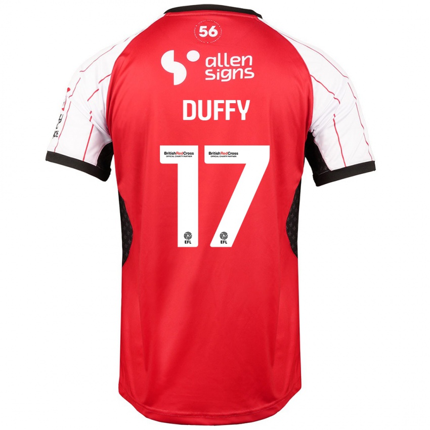 Uomo Maglia Dylan Duffy #17 Bianco Kit Gara Home 2024/25 Maglietta