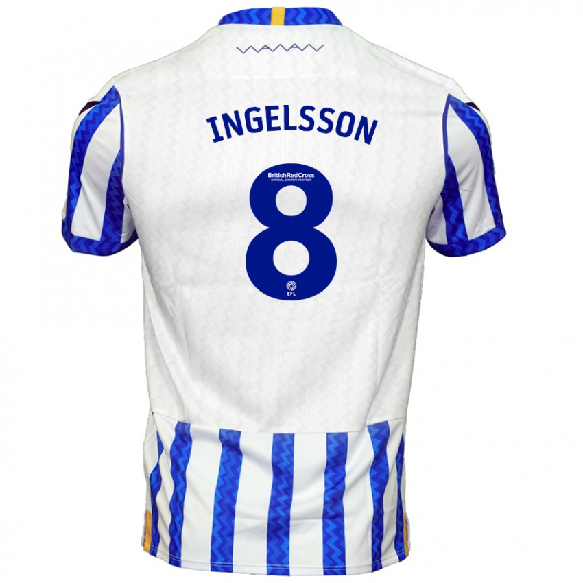 Uomo Maglia Svante Ingelsson #8 Blu Bianco Kit Gara Home 2024/25 Maglietta