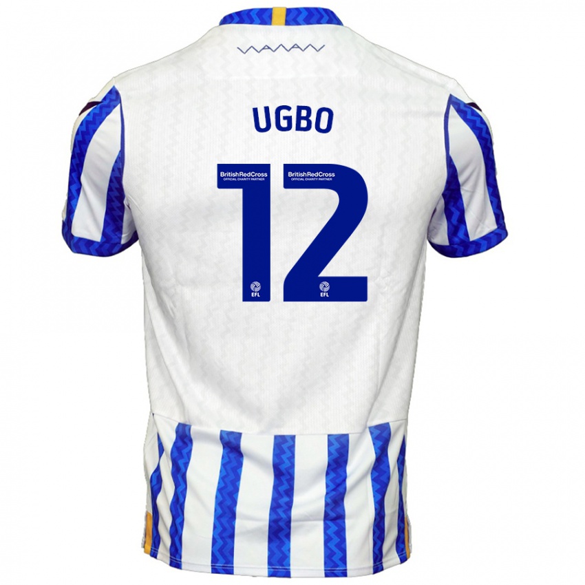 Uomo Maglia Iké Ugbo #12 Blu Bianco Kit Gara Home 2024/25 Maglietta