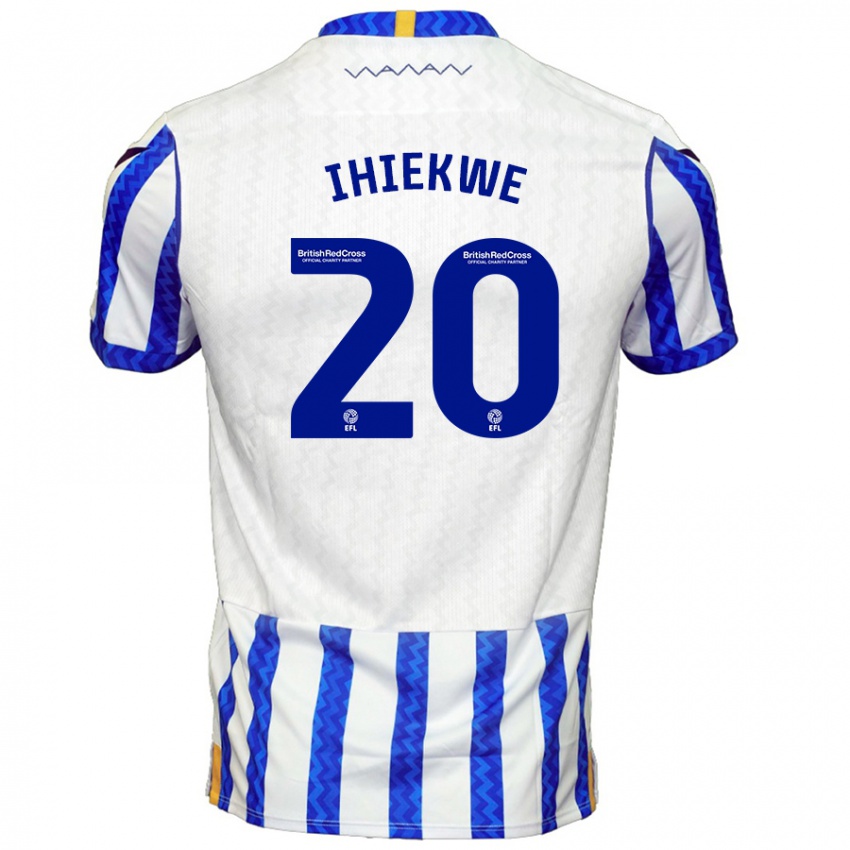 Uomo Maglia Michael Ihiekwe #20 Blu Bianco Kit Gara Home 2024/25 Maglietta