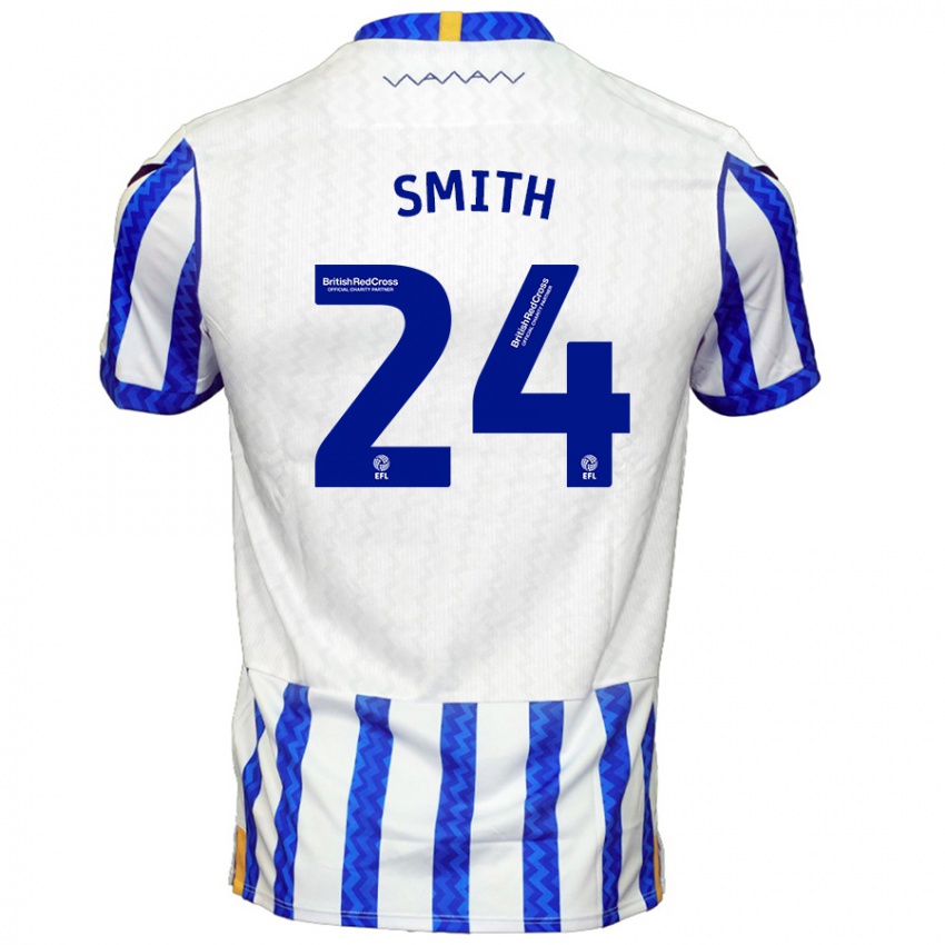 Uomo Maglia Michael Smith #24 Blu Bianco Kit Gara Home 2024/25 Maglietta