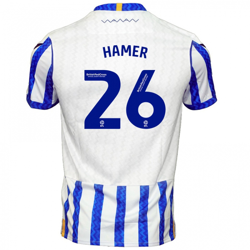 Uomo Maglia Ben Hamer #26 Blu Bianco Kit Gara Home 2024/25 Maglietta