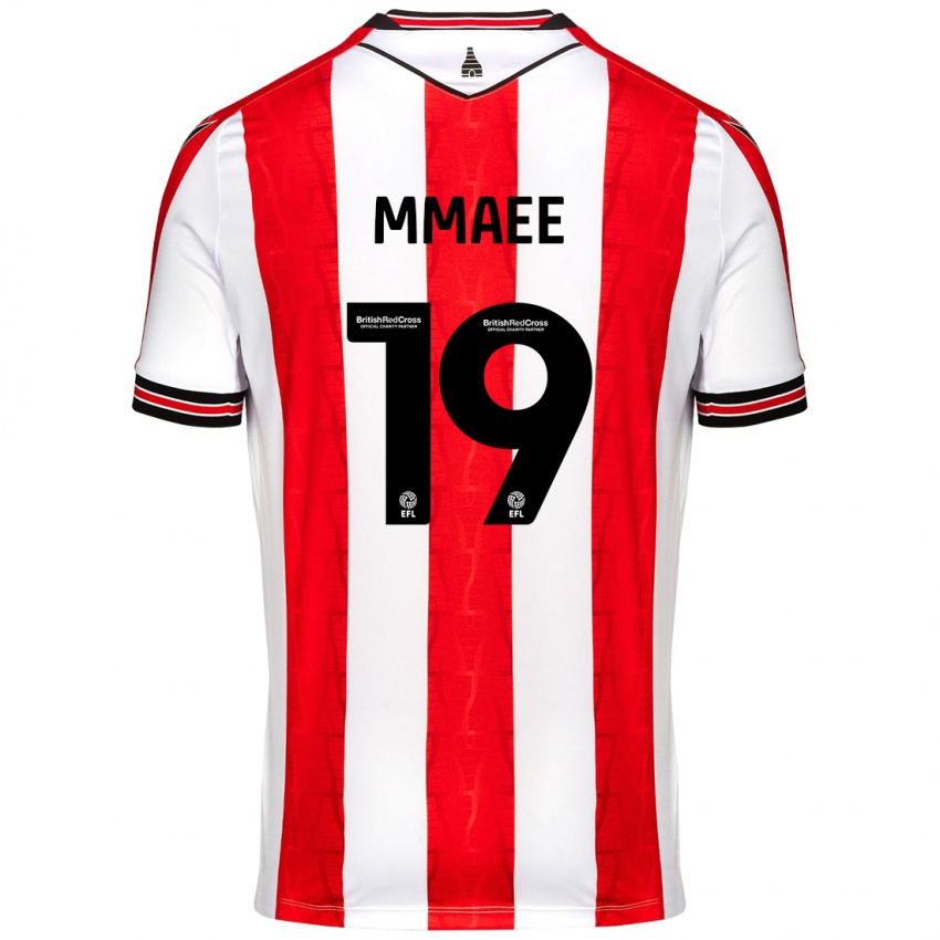 Uomo Maglia Ryan Mmaee #19 Rosso Bianco Kit Gara Home 2024/25 Maglietta