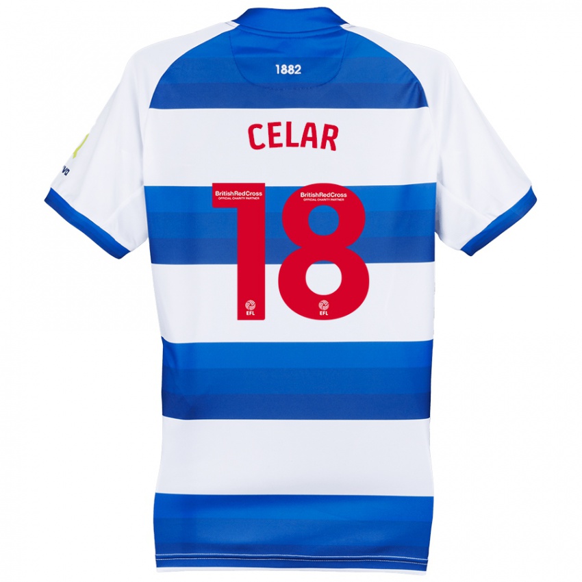 Uomo Maglia Zan Celar #18 Bianco Blu Kit Gara Home 2024/25 Maglietta