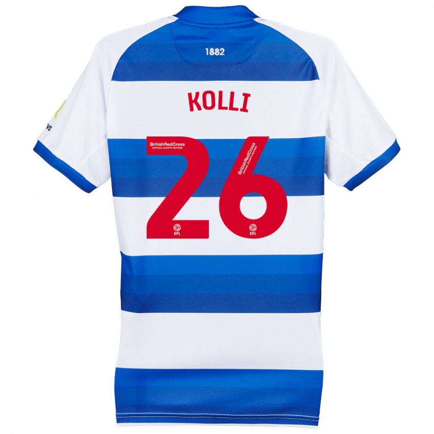 Uomo Maglia Rayan Kolli #26 Bianco Blu Kit Gara Home 2024/25 Maglietta