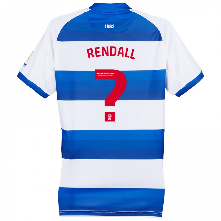 Uomo Maglia Trent Rendall #0 Bianco Blu Kit Gara Home 2024/25 Maglietta