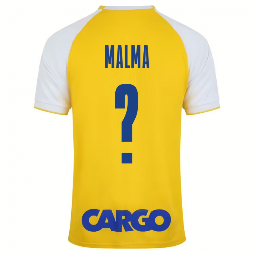 Uomo Maglia Itay Malma #0 Giallo Bianco Kit Gara Home 2024/25 Maglietta