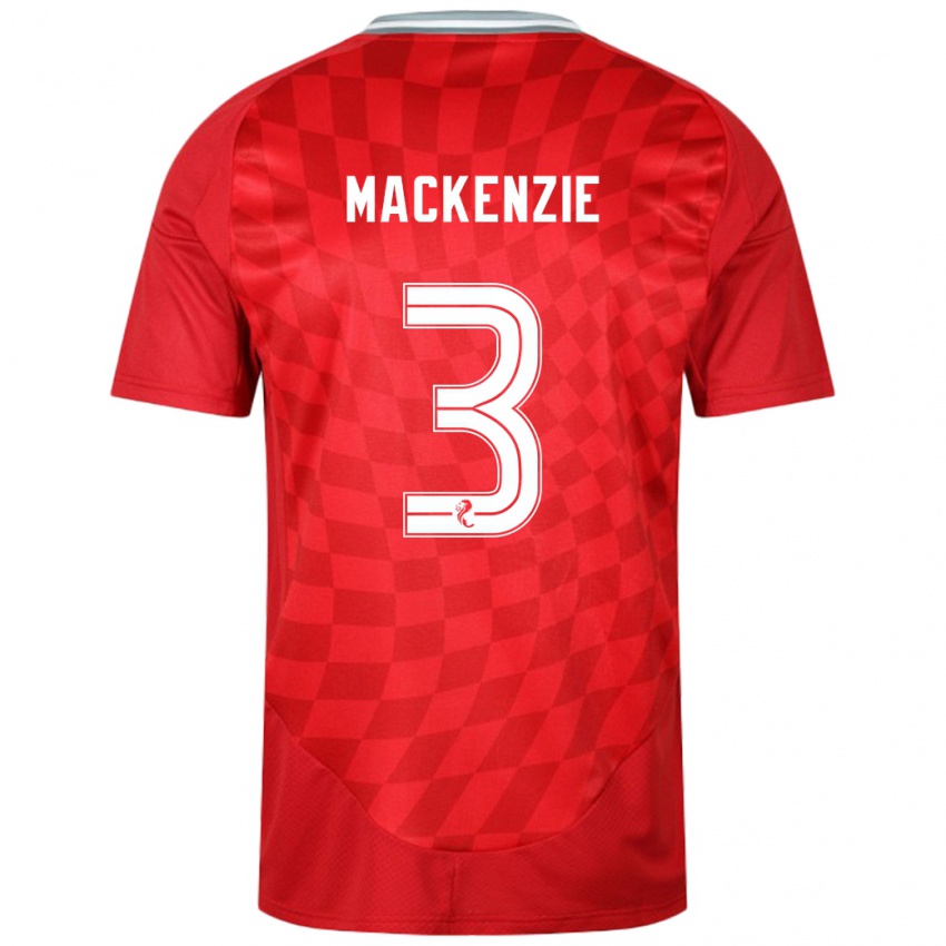 Uomo Maglia Jack Mackenzie #3 Rosso Kit Gara Home 2024/25 Maglietta