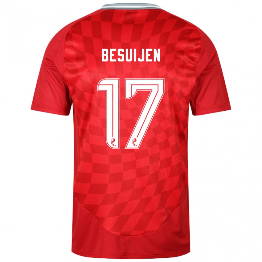 Uomo Maglia Vicente Besuijen #17 Rosso Kit Gara Home 2024/25 Maglietta