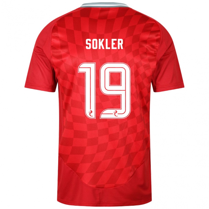 Uomo Maglia Ester Sokler #19 Rosso Kit Gara Home 2024/25 Maglietta