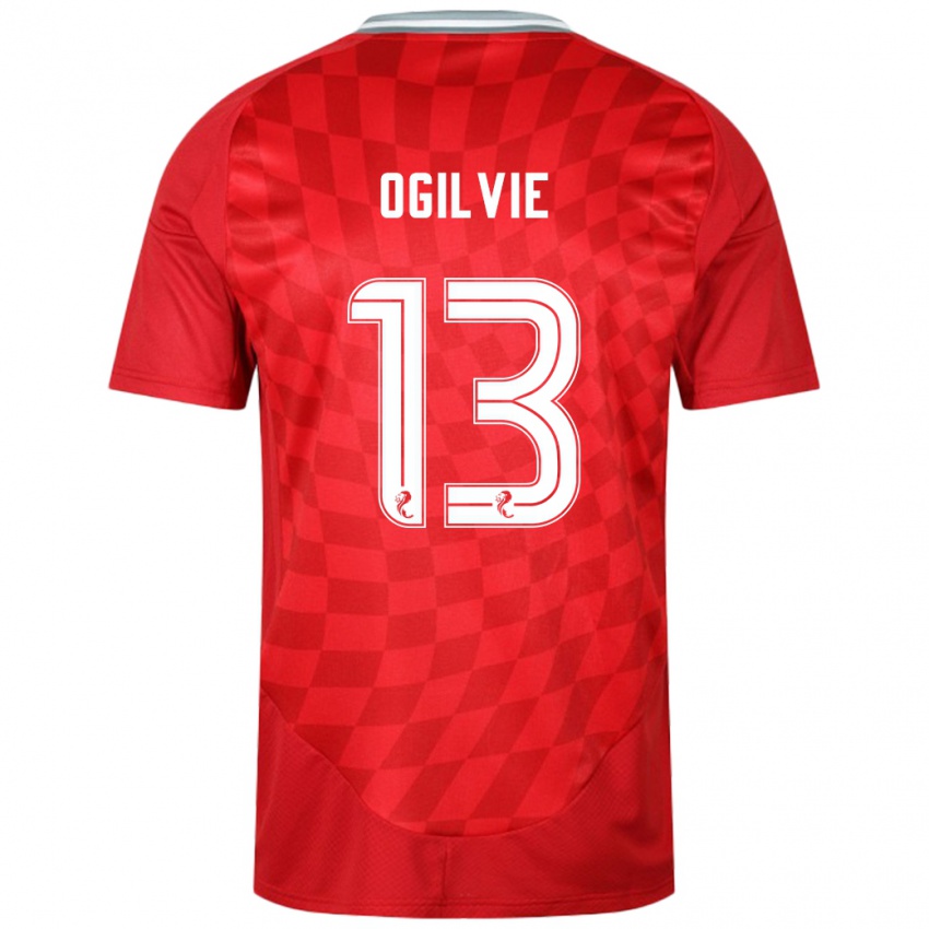 Uomo Maglia Francesca Ogilvie #13 Rosso Kit Gara Home 2024/25 Maglietta