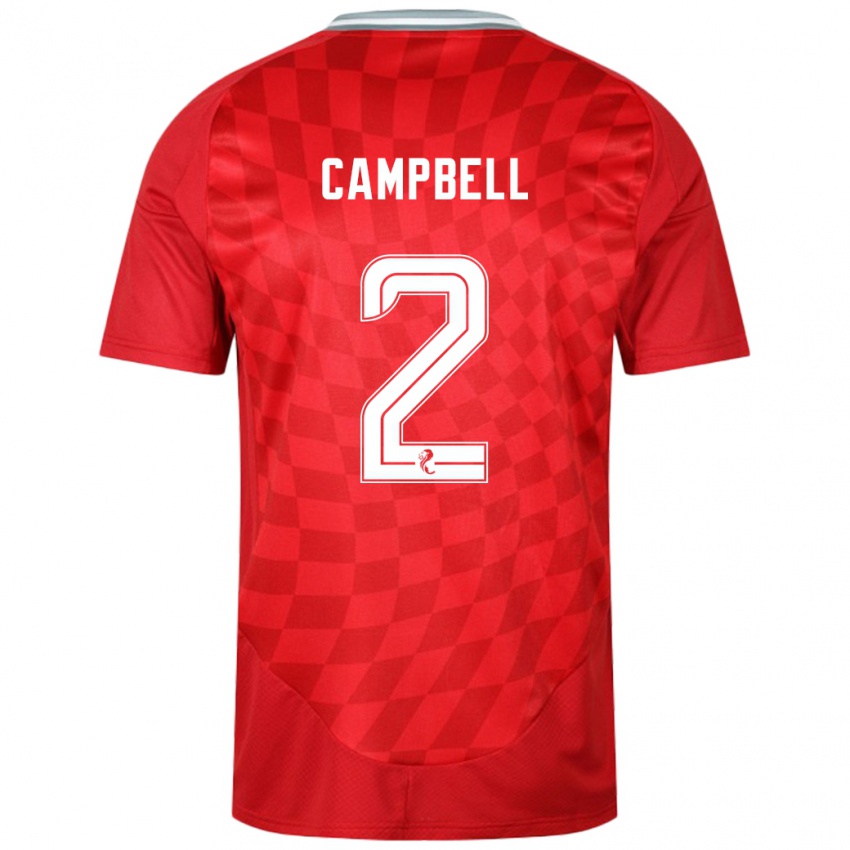 Uomo Maglia Loren Campbell #2 Rosso Kit Gara Home 2024/25 Maglietta