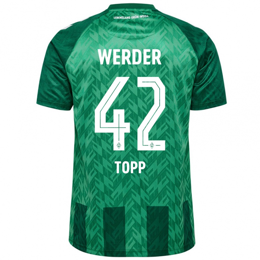 Uomo Maglia Keke Topp #42 Verde Kit Gara Home 2024/25 Maglietta