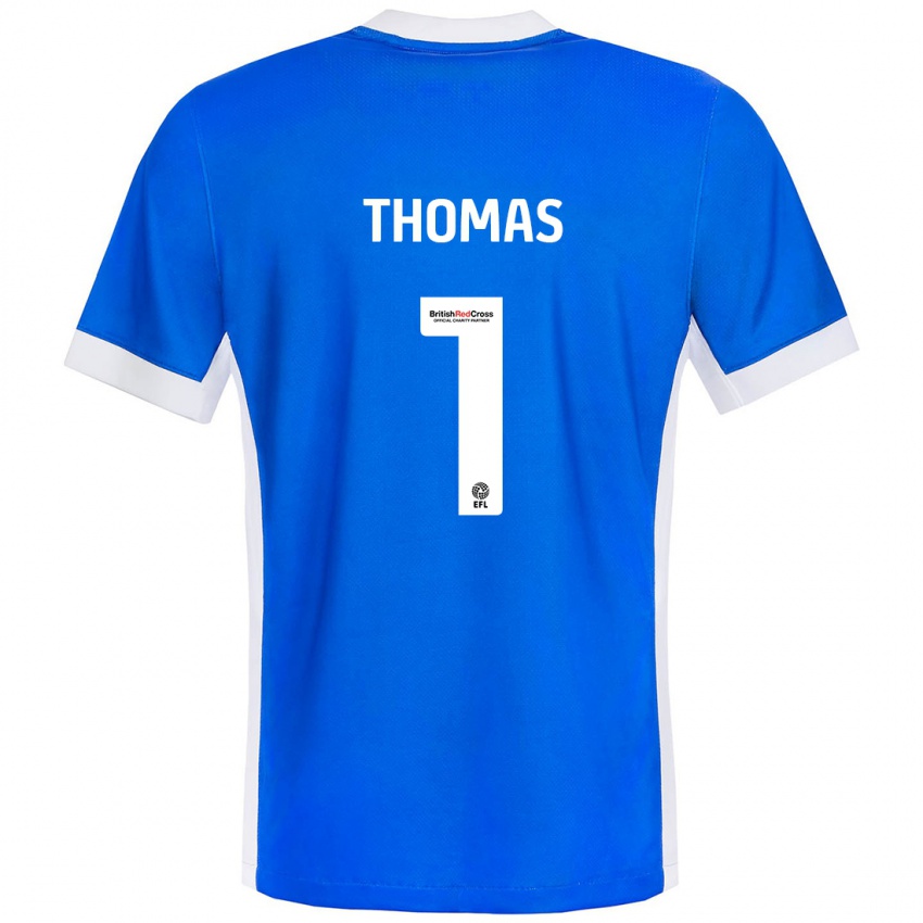 Uomo Maglia Lucy Thomas #1 Blu Bianco Kit Gara Home 2024/25 Maglietta