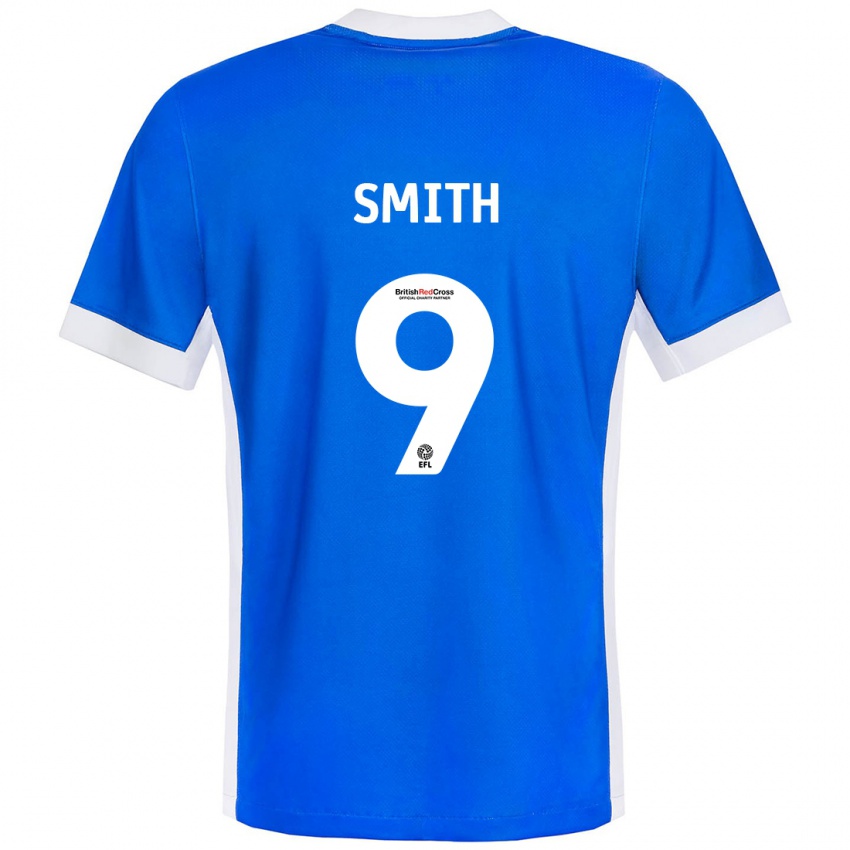 Uomo Maglia Libby Smith #9 Blu Bianco Kit Gara Home 2024/25 Maglietta