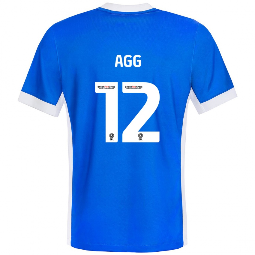 Uomo Maglia Lily Agg #12 Blu Bianco Kit Gara Home 2024/25 Maglietta