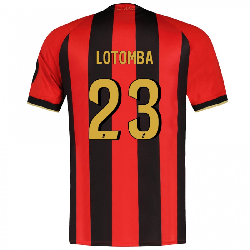 Uomo Maglia Jordan Lotomba #23 Rosso Nero Kit Gara Home 2024/25 Maglietta