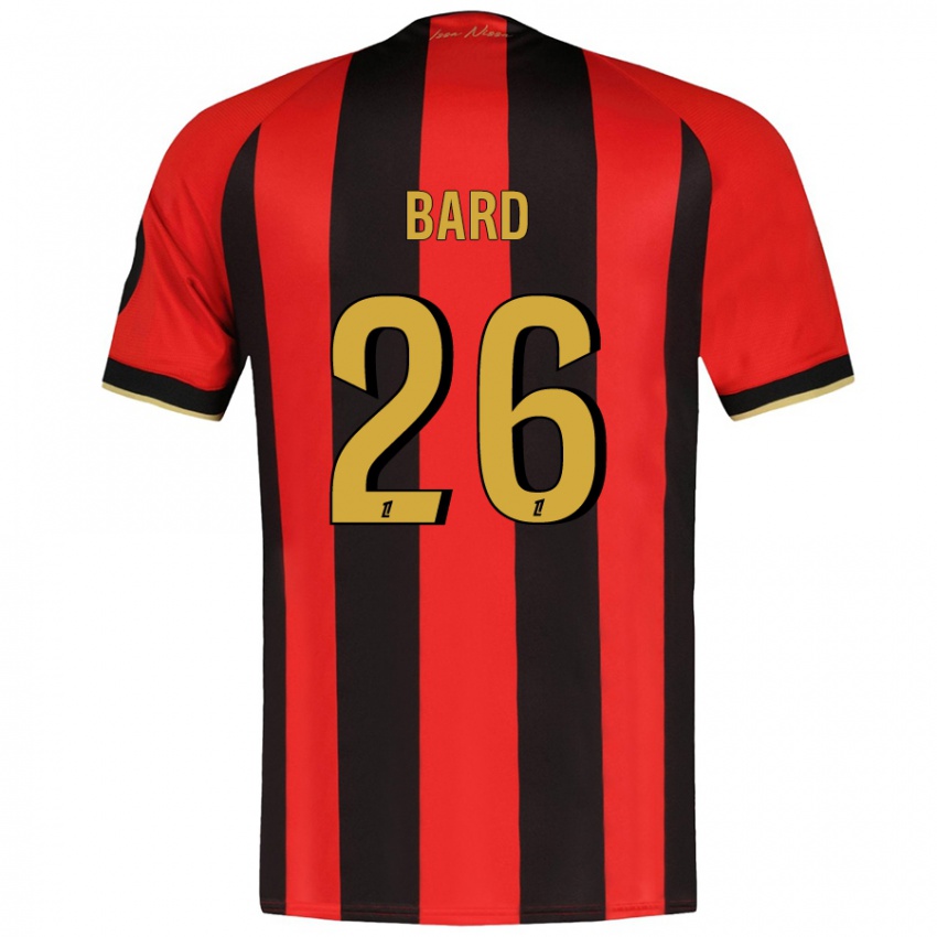 Uomo Maglia Melvin Bard #26 Rosso Nero Kit Gara Home 2024/25 Maglietta