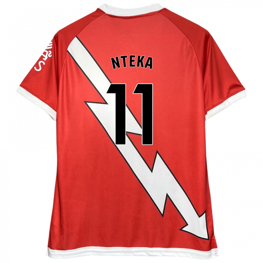 Uomo Maglia Randy Nteka #11 Bianco Rosso Kit Gara Home 2024/25 Maglietta