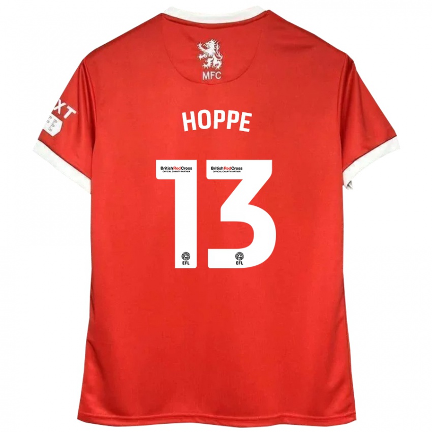 Uomo Maglia Matthew Hoppe #13 Rosso Bianco Kit Gara Home 2024/25 Maglietta