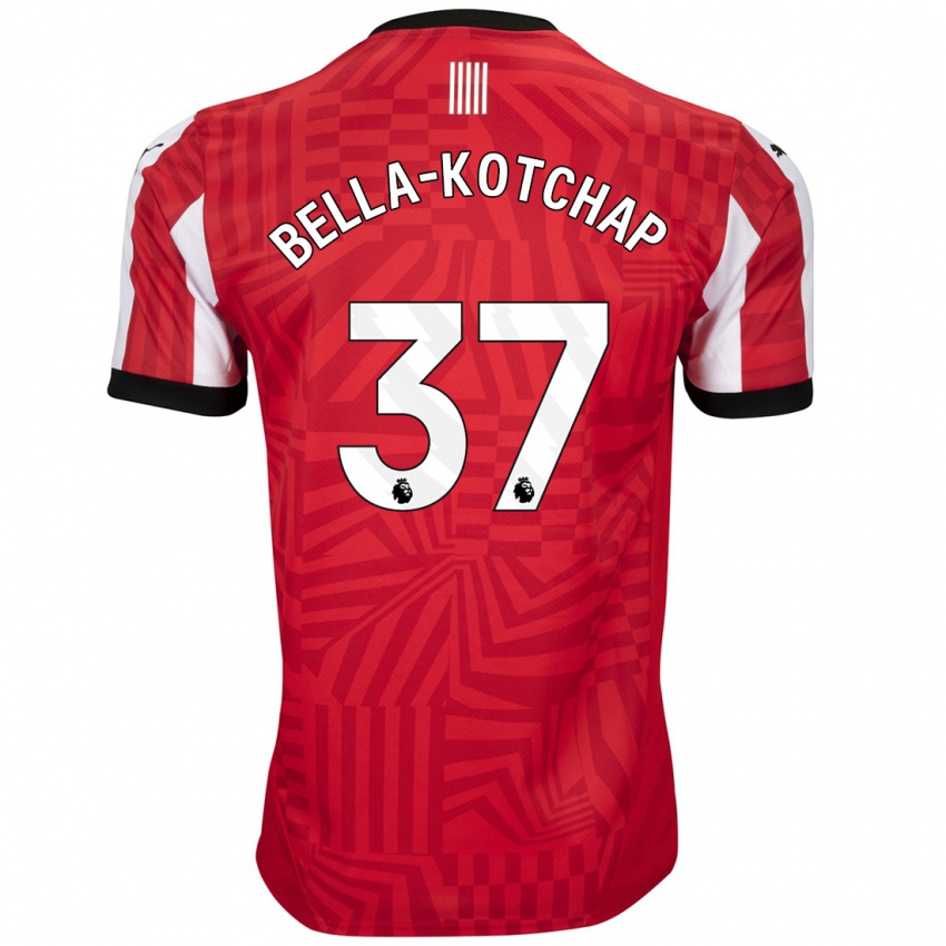 Uomo Maglia Armel Bella-Kotchap #37 Rosso Bianco Kit Gara Home 2024/25 Maglietta