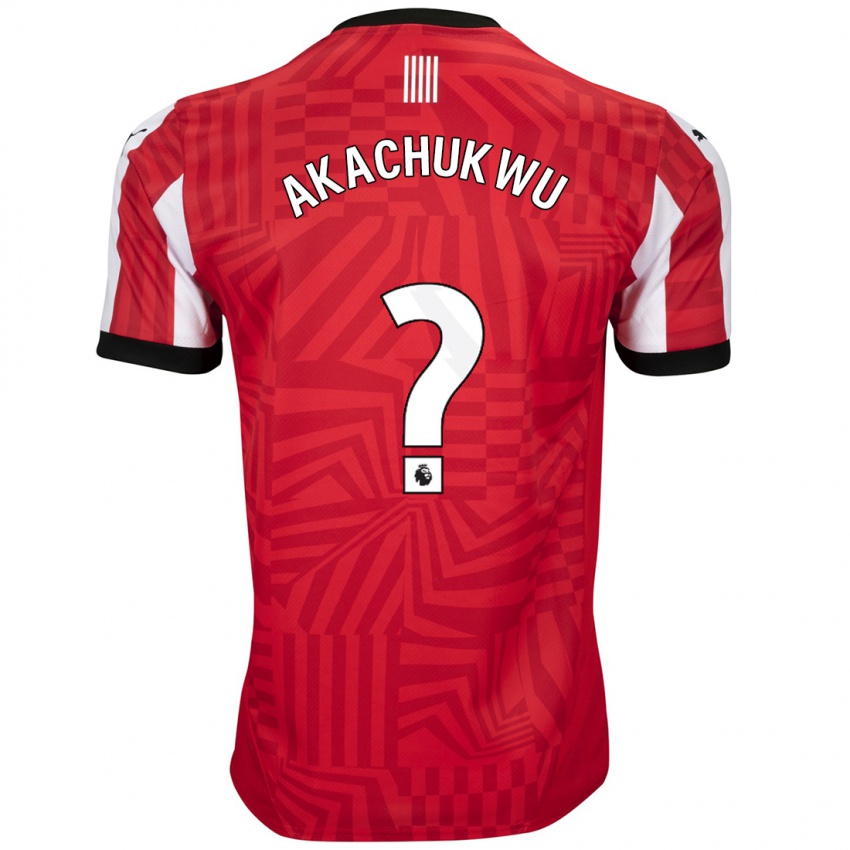 Uomo Maglia Romeo Akachukwu #0 Rosso Bianco Kit Gara Home 2024/25 Maglietta