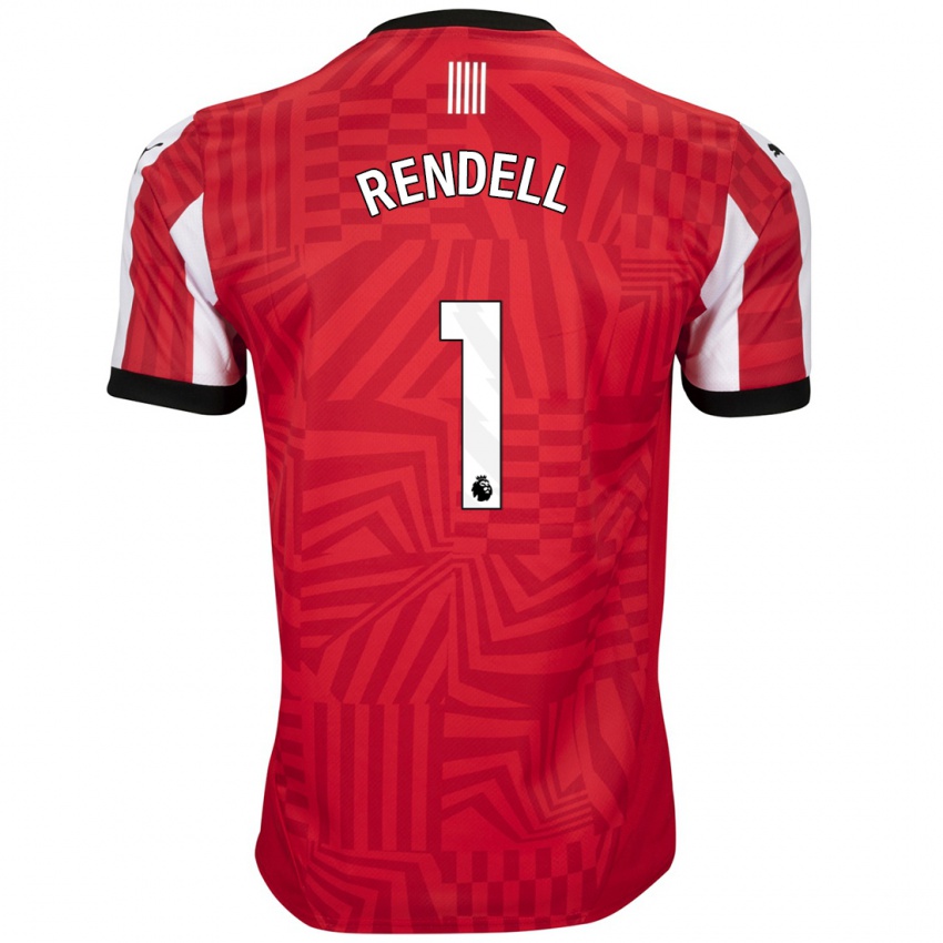 Uomo Maglia Kayla Rendell #1 Rosso Bianco Kit Gara Home 2024/25 Maglietta