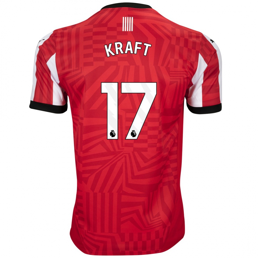 Uomo Maglia Emily Kraft #17 Rosso Bianco Kit Gara Home 2024/25 Maglietta