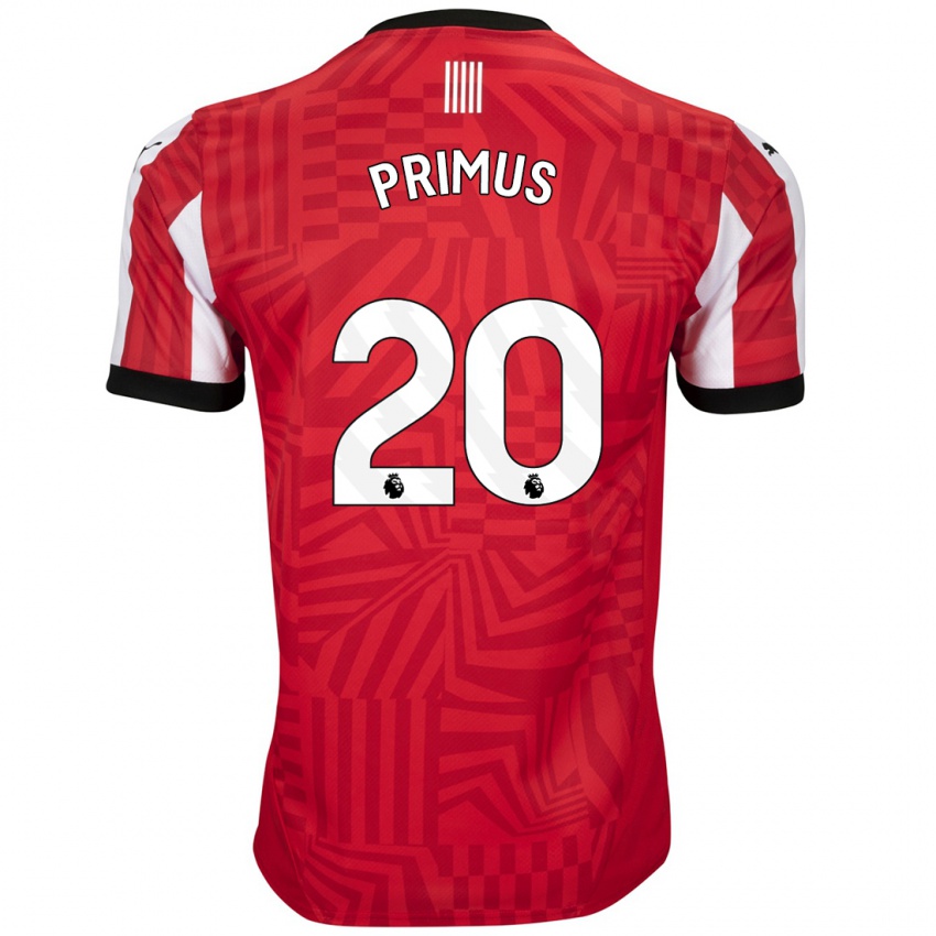 Uomo Maglia Atlanta Primus #20 Rosso Bianco Kit Gara Home 2024/25 Maglietta