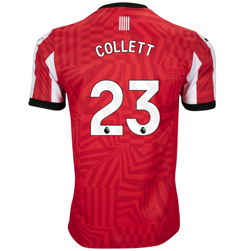 Uomo Maglia Megan Collett #23 Rosso Bianco Kit Gara Home 2024/25 Maglietta