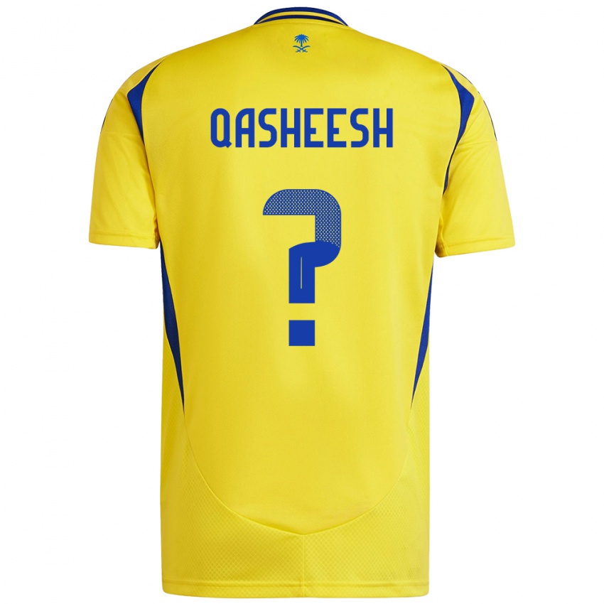 Uomo Maglia Majed Qasheesh #0 Giallo Blu Kit Gara Home 2024/25 Maglietta