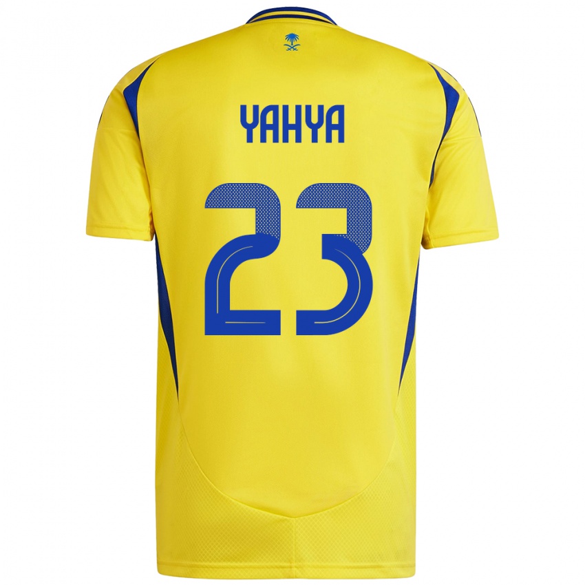 Uomo Maglia Ayman Yahya #23 Giallo Blu Kit Gara Home 2024/25 Maglietta