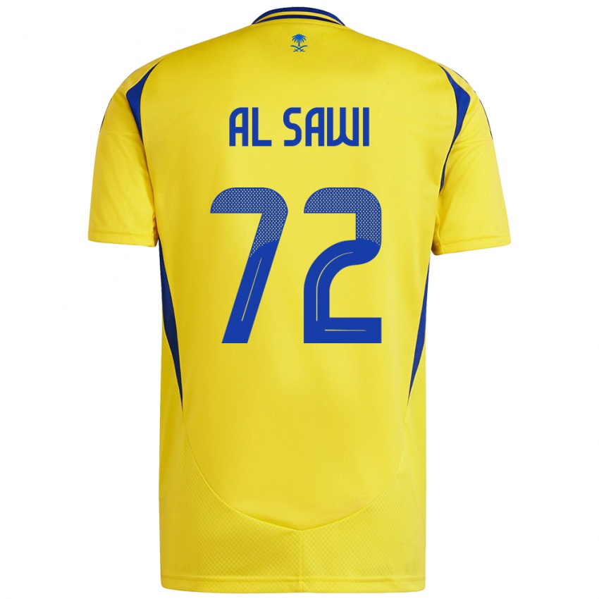 Uomo Maglia Etaf Al-Sawi #72 Giallo Blu Kit Gara Home 2024/25 Maglietta