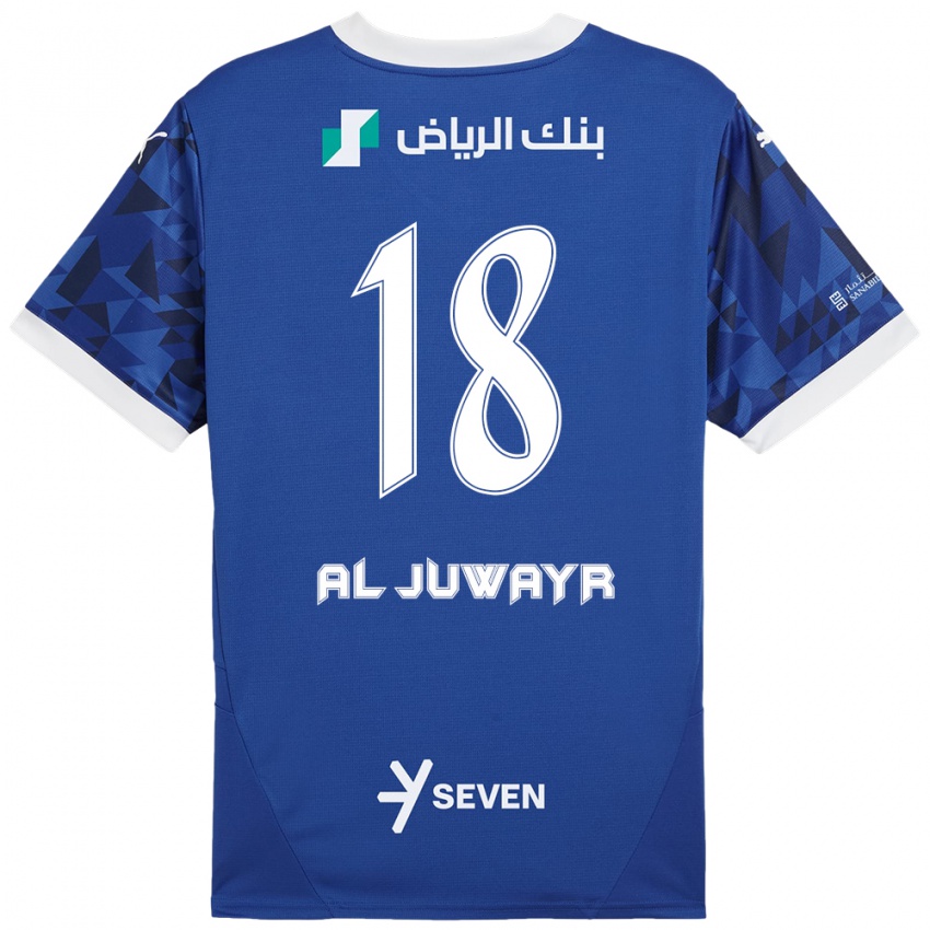 Uomo Maglia Musab Al-Juwayr #18 Blu Scuro Bianco Kit Gara Home 2024/25 Maglietta