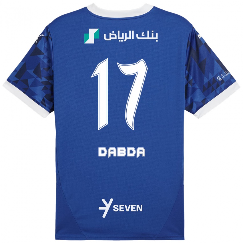 Uomo Maglia Claudia Dabda #17 Blu Scuro Bianco Kit Gara Home 2024/25 Maglietta