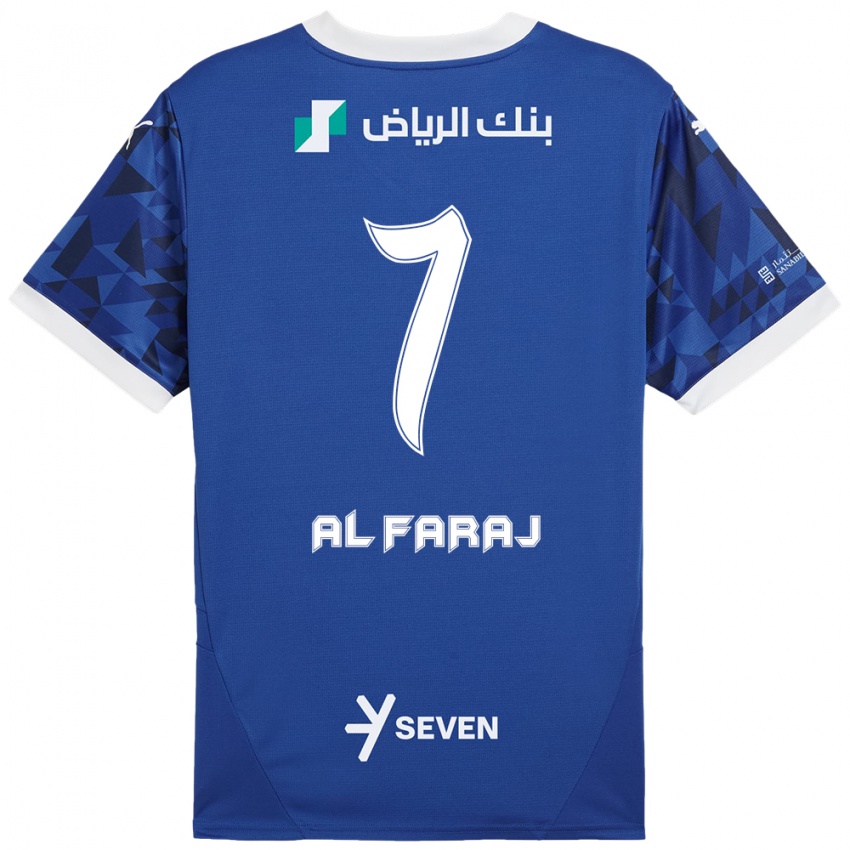 Uomo Maglia Salman Al-Faraj #7 Blu Scuro Bianco Kit Gara Home 2024/25 Maglietta