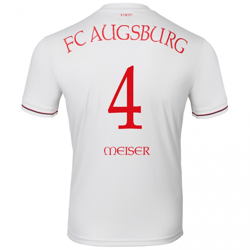 Uomo Maglia Felix Meiser #4 Bianco Kit Gara Home 2024/25 Maglietta