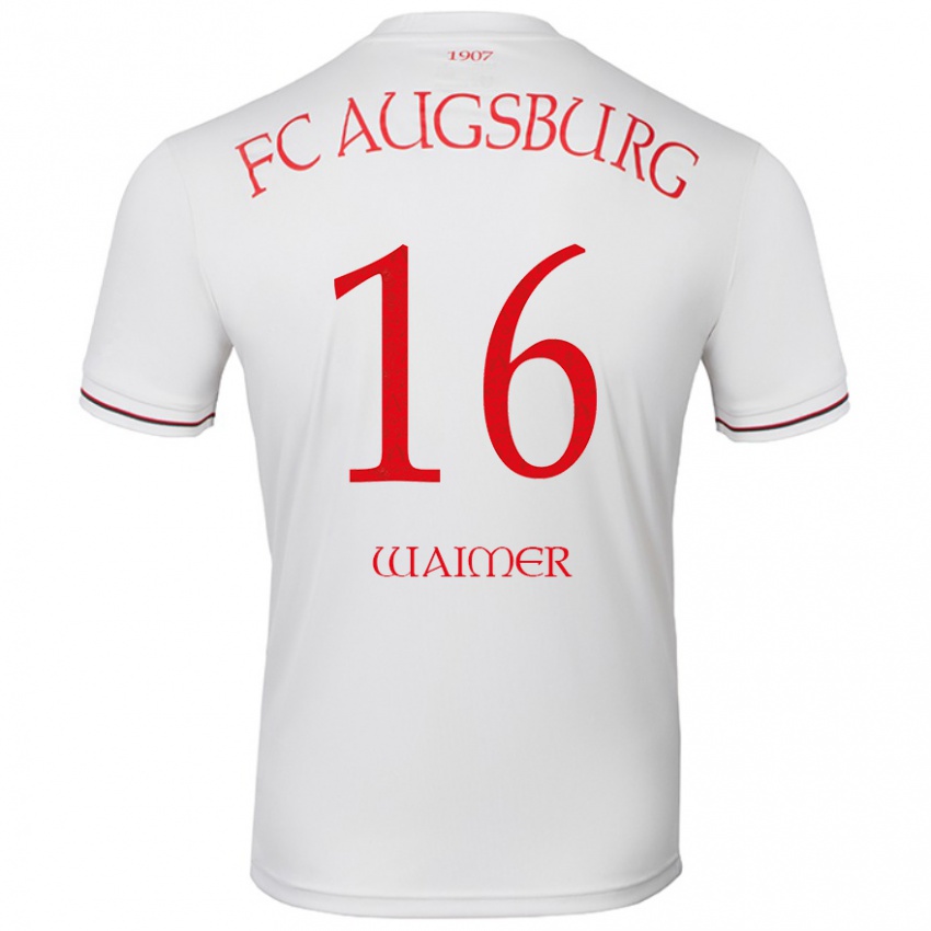 Uomo Maglia Johannes Waimer #16 Bianco Kit Gara Home 2024/25 Maglietta