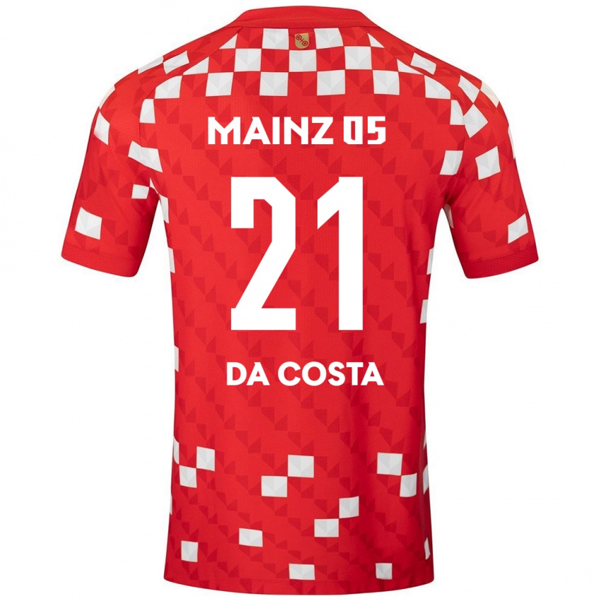 Uomo Maglia Danny Da Costa #21 Bianco Rosso Kit Gara Home 2024/25 Maglietta