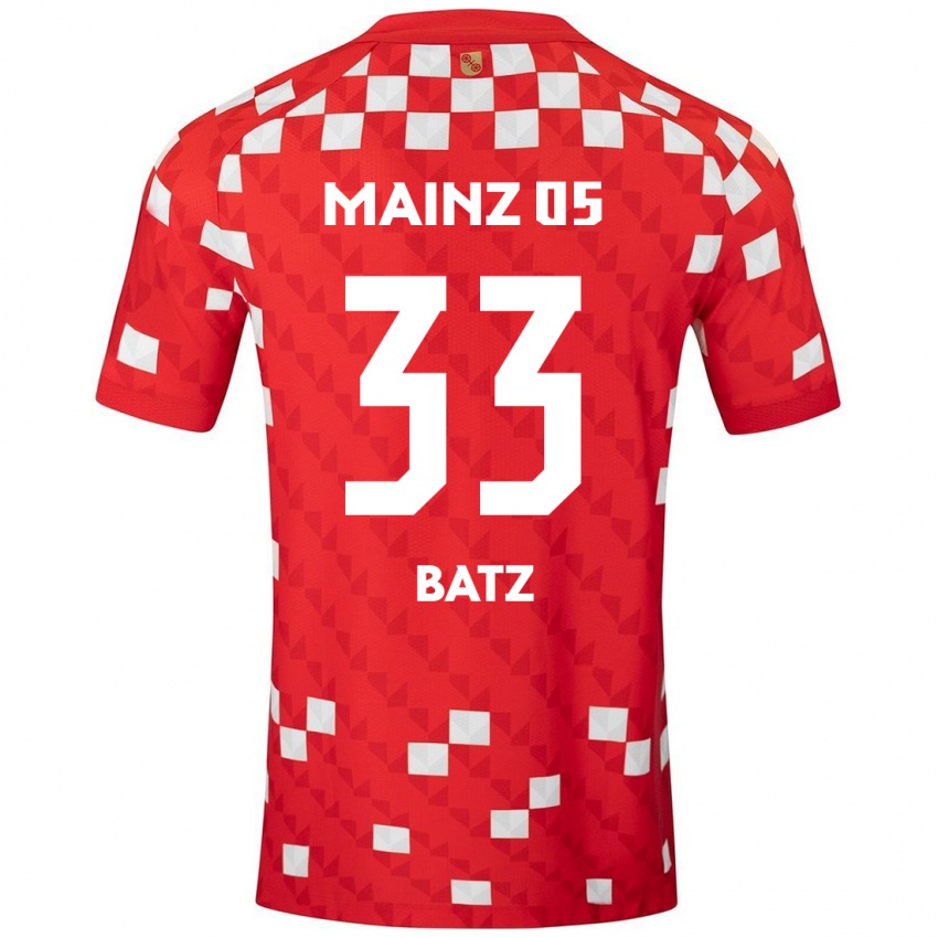 Uomo Maglia Daniel Batz #33 Bianco Rosso Kit Gara Home 2024/25 Maglietta