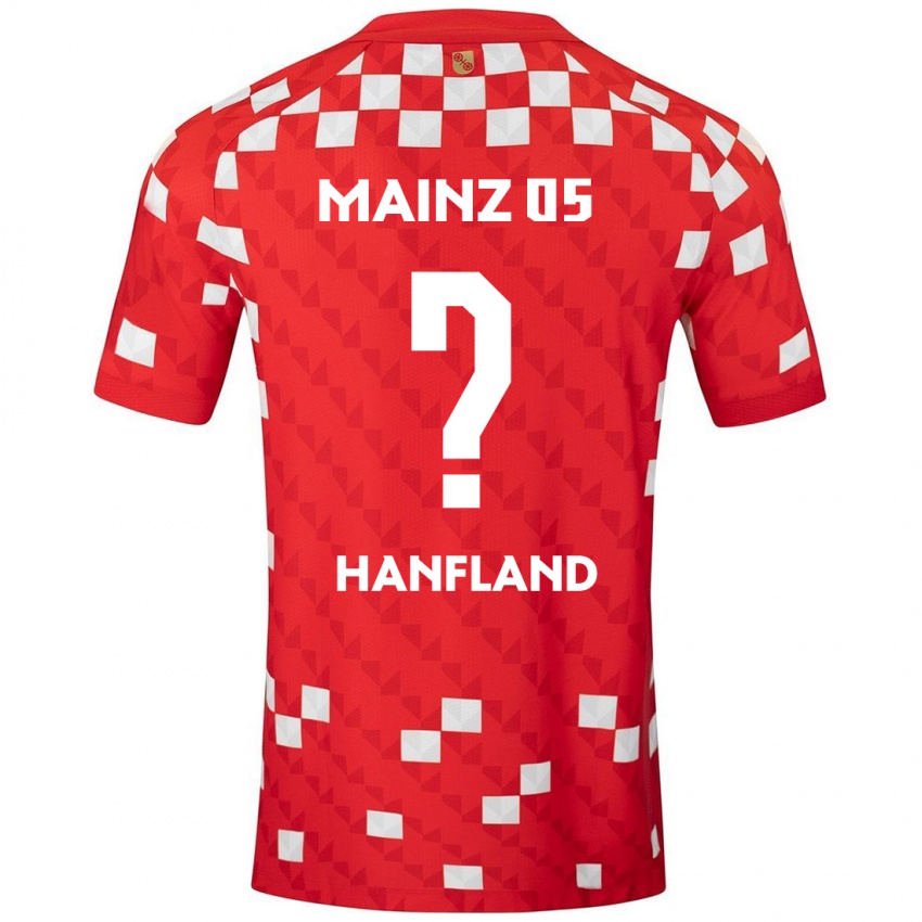 Uomo Maglia Paul Hanfland #0 Bianco Rosso Kit Gara Home 2024/25 Maglietta