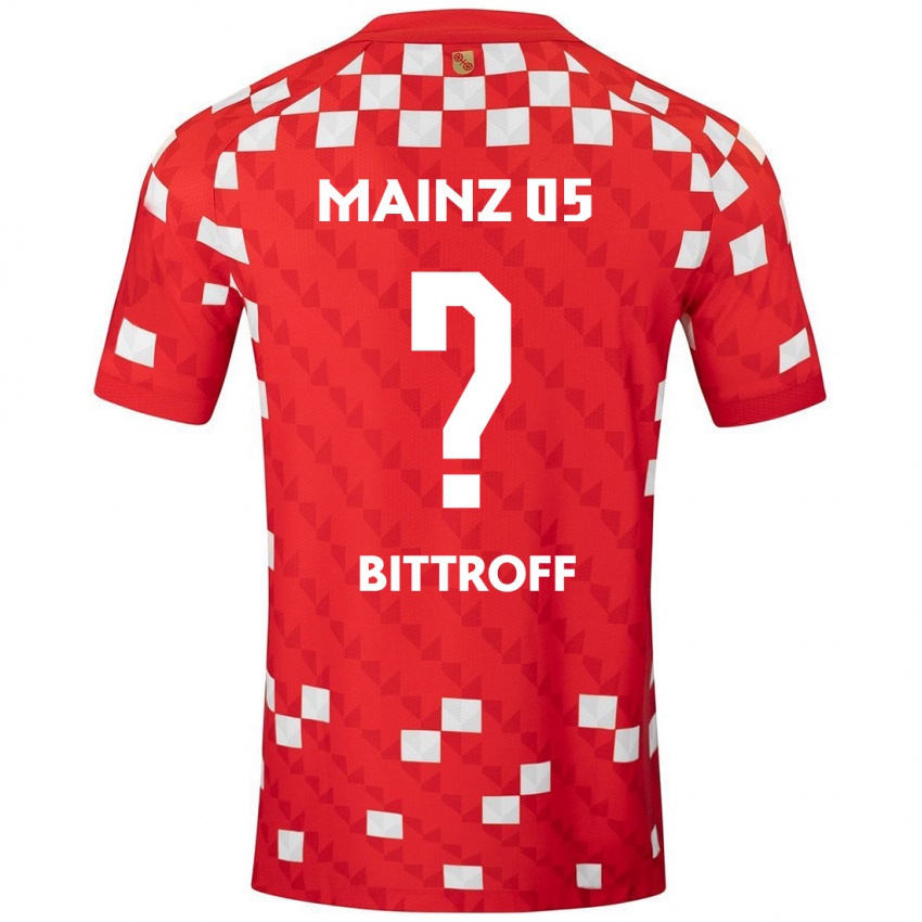 Uomo Maglia Maurice Bittroff #0 Bianco Rosso Kit Gara Home 2024/25 Maglietta