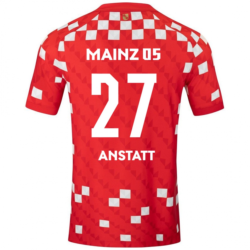 Uomo Maglia Nadine Anstatt #27 Bianco Rosso Kit Gara Home 2024/25 Maglietta