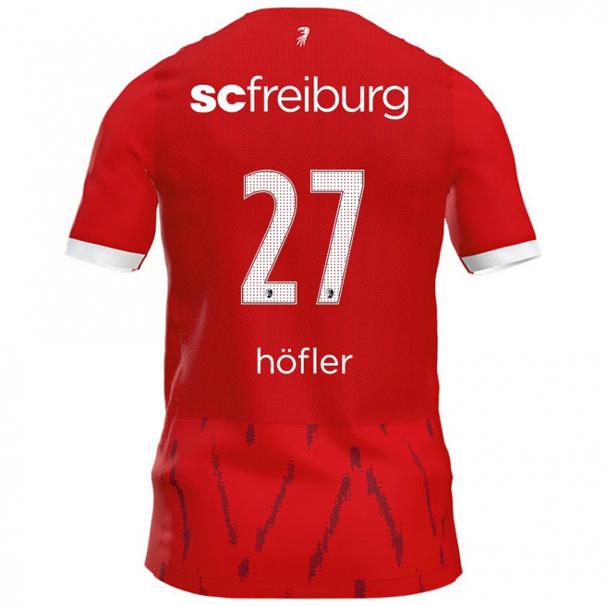 Uomo Maglia Nicolas Höfler #27 Rosso Kit Gara Home 2024/25 Maglietta