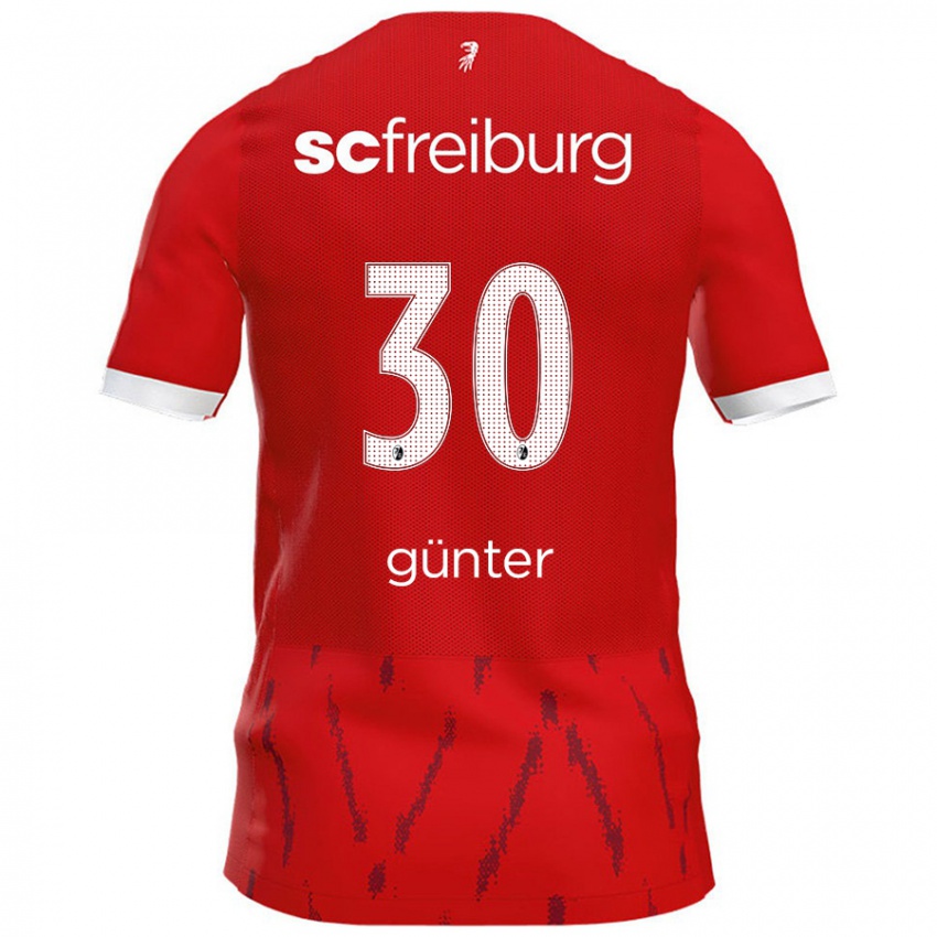 Uomo Maglia Christian Günter #30 Rosso Kit Gara Home 2024/25 Maglietta